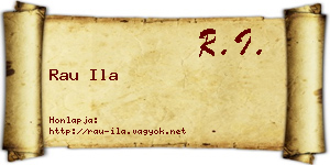 Rau Ila névjegykártya